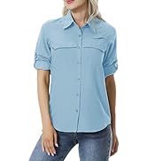 Women's UV Sun Protection Fishing Shirts Long Sleeve Hiking Safari Shirts