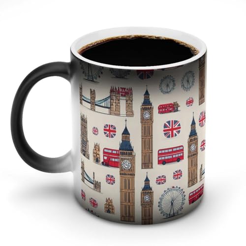 Image of British London England Themed Color Changing Mug Ceramic Coffee Cup