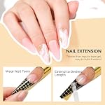 Nicedeco Builder Nail Gel Polish 6pcs, Hema Free, Cruelty Free, Vegan, Base Colors Nude Pink Hard Strengthener Rubber Gel Extension Kit 50