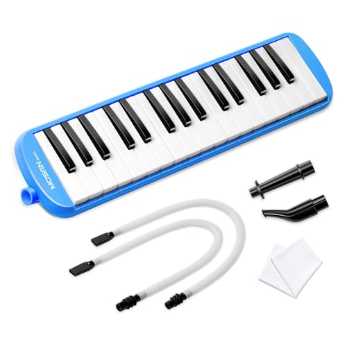 MOSEN 32 Keys Melodica Instrument, Air Piano Keyboard Pianica Soprano Melodica with 2 Soft Long...