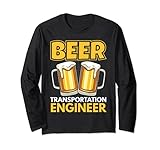 Biertransport Ingenieur Bierlieferant Langarmshirt