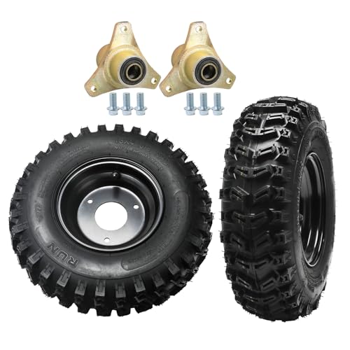 WPHMOTO Heavy-Duty 13x4.10-6'' Go Kart Tires & Rims (2 Pack), 4-Ply Nylon Construction Wheel Tire 13x4.10x6 for Mini Truck Dune Buggy Snowmobile Lawn Mower ATV, with Steel Alloy 17mm 3 Stud Wheel Hub