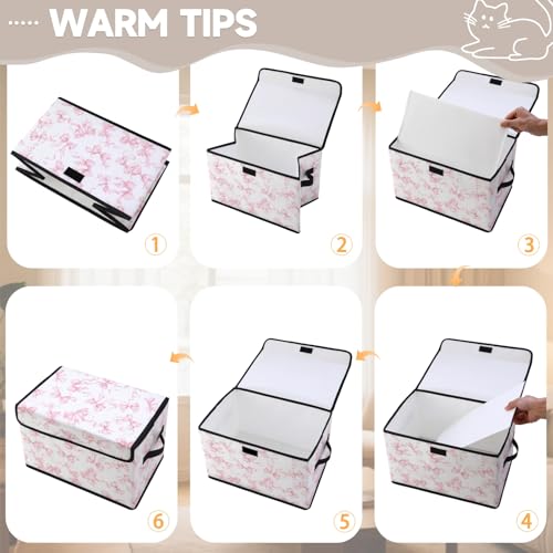 Image of Stackable Storage Bins with Lids,Closet Organizers Fabric Box for Home and Office,Blanket Clothes Organizers,Under Bed Storage Containers 3 Pack