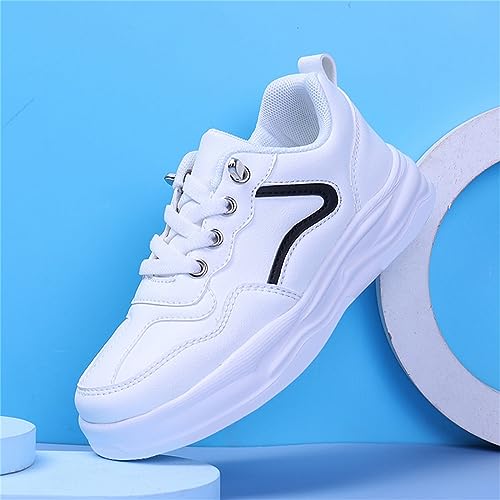 Boys Girls Tennis Shoes Kids Breathable Running Sneakers Kids Flat Soft Soled Lace up Athletic Sports Gym Shoes2