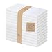 Urban Villa White 18 By 18 Inches Casement Weave Ultra Soft Premium Quality Dinner Napkins 100% Cotton Set of 12 White Cloth Napkins with Mitered Corners, Durable Hotel Quality, Pre-washed.
