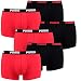 Produktbild PUMA 6 er Pack Short Boxer Boxershorts Herren Pant Unterwäsche kurz, Bekleidungsgröße:M, Farbe:786 - Red/Black