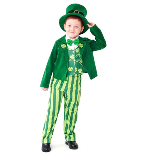 Disfraz Leprechaun Verde para Niños Día de San Patricio miniatura 4