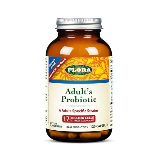 Flora - Adult's Probiotic Blend, Six Adult-Specific Strains, Gluten Free, Raw Probiotic with 17 Billion Cells, 120 Vegetarian Capsules