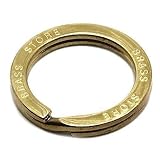 BRASS STORE オリジナル 真鍮二重リング（直径28mm）ダブルリング ブラス カスタムパーツ 金 キーホルダー キーリング 二重カン 別注 ブラスストア