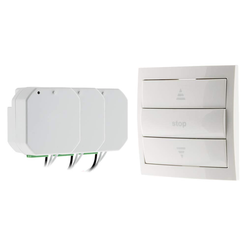 Otio - Funkgesteuertes Rollladen-Paket - Inkl. 1 Fernbedienung + 3 Module - Kunststoff - Kompatibel mit OtioHome Gateway & Mobile App, Zentralisierte Steuerung für 10 Geräte - Weiß