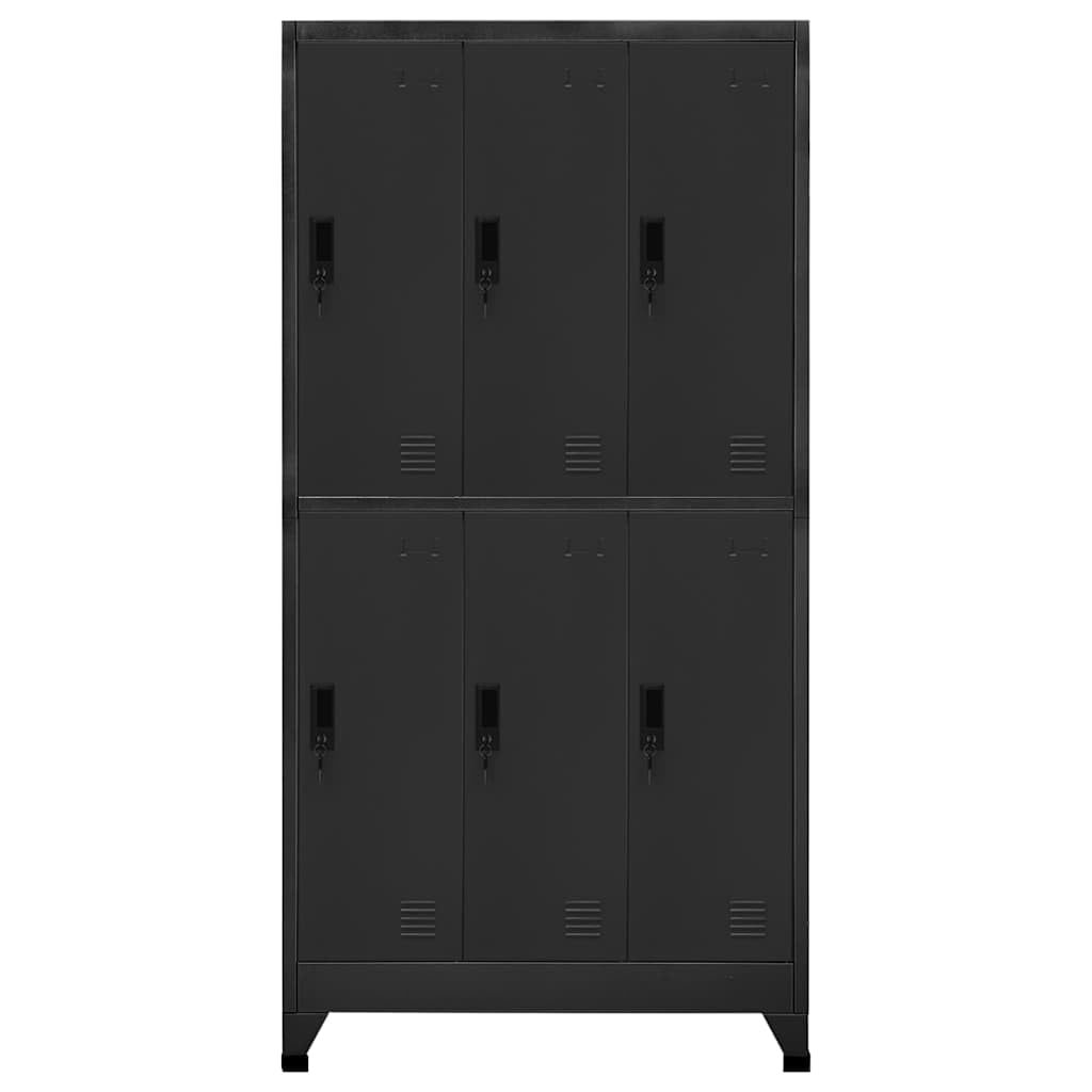 Armadietto Antracite 90 x 45 x 180 cm Acciaio