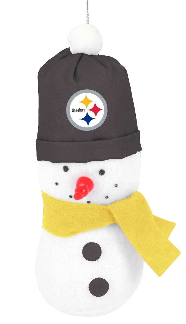 Foco Multi Color Pittsburgh Steelers Nfl 3.5 Inch Snowman Holiday Ornament