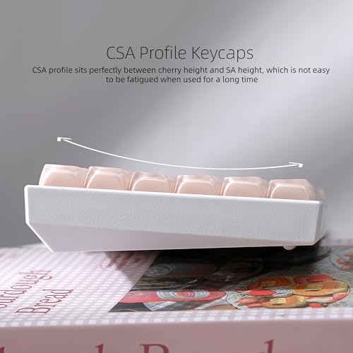Image of Womier Thick Jelly Keycaps Frosted, Pink Foundation Shine Through Keycaps