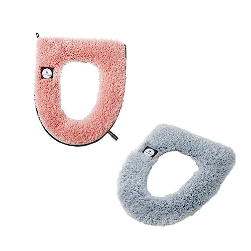 FOMIYES 2pcs Reusable Toilet Seat Cover Waterproof Mat Warm Seat Cushion for Bathroom