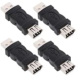 Mikinona 4pcs USB Pin Converter Adapter Female to Male for Digital Cameras Printers Scanners Plug and Play Compact Lightweight Connector