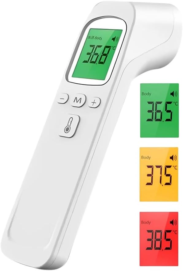 Termómetro Digital, Termometro Infrarrojos sin Contacto, Alarma de Fiebre