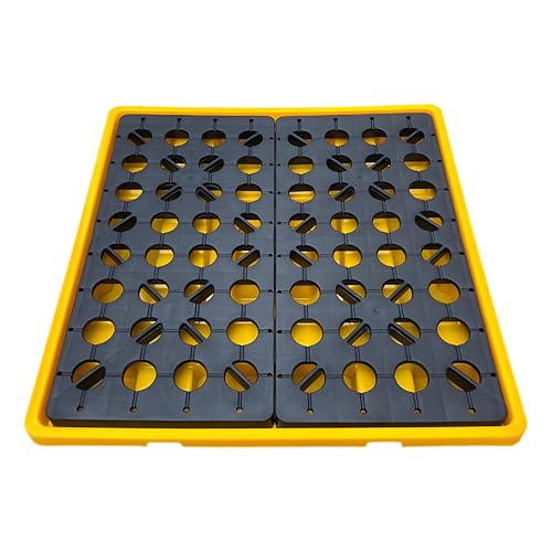 Bandeja apilable para derrames y paletas de plataforma modular con drenaje técnico 2