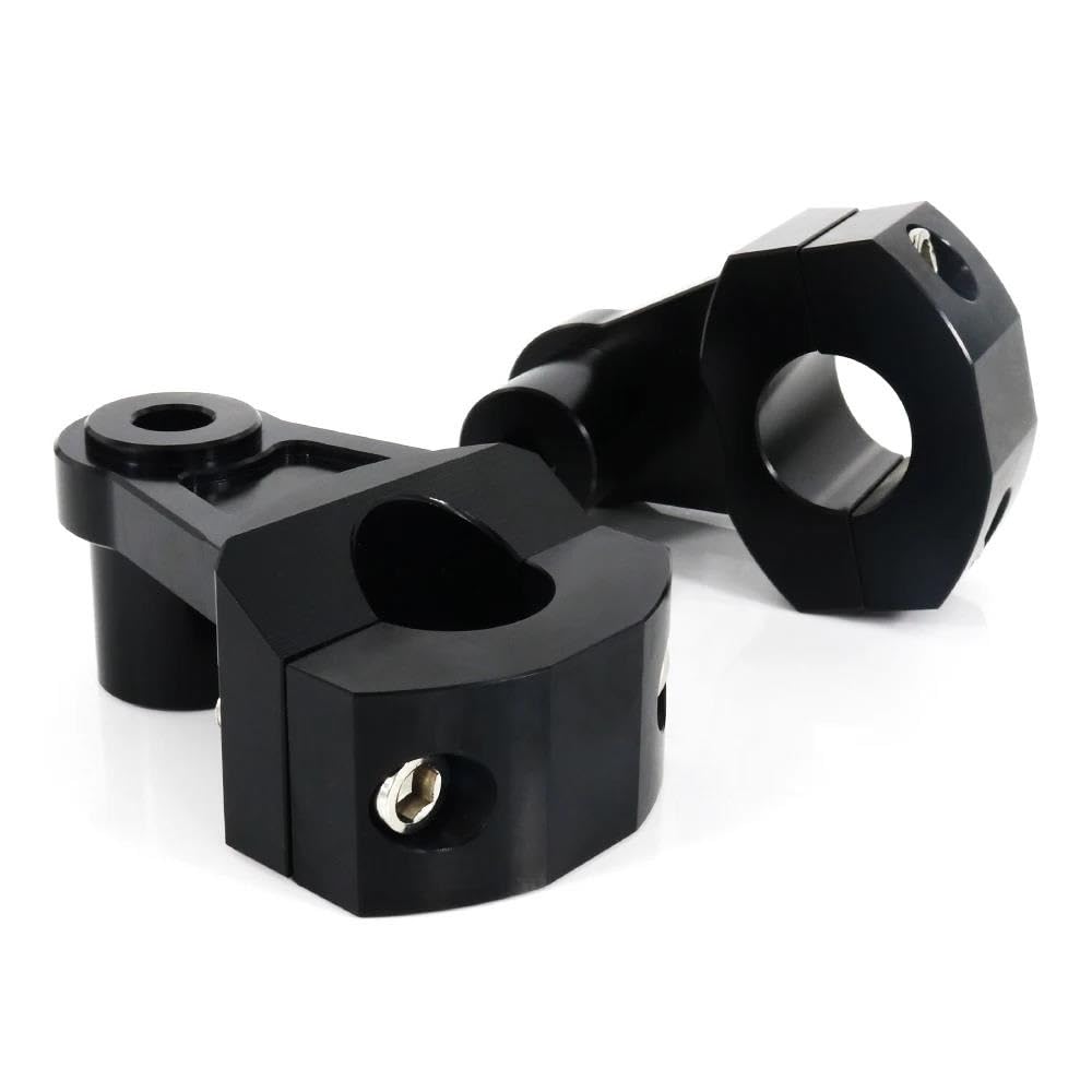 Lenkererhöhung Für Royal Enfield Für Super Meteor 650 2022 2023 2024 25,4 Mm Motorradlenker Fat Bar-Halterung Riser(Schwarz)