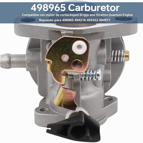 Carburador 498965 para reparar el motor Quantum de su cortacésped 5