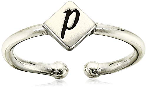 Alex and Ani Women s Initial P Adjustable Ring, Sterling Silver