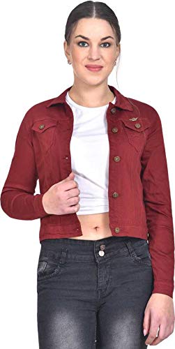 wine red denim jacket
