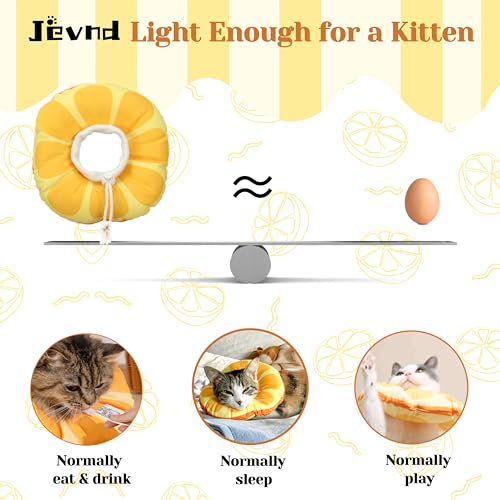 Jevnd Kitten Cones After Surgery 0-6 Months, Donut Extra Small Kitten Cone Collar Soft to Stop Licking Neck, Elizabethan Kitten e Collar for Recovery, xs Small Cat Cone Spray, Pet Soft Cone for Cats - Thumbnail 3