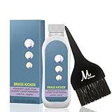 Blondor Brass Kicker /86 Liquid Permanent Blondor Toner 2 Fl Oz and M Hair Designs Tint Brush (Bundle)