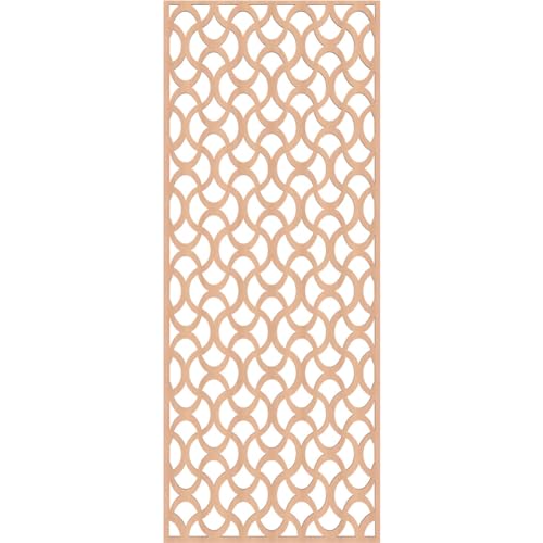 Image of Resort Decorative Pierced Fretwork Wood Wall Panels, 27 3 /8 inchW x 69 3 /8 inchH x 3 /8 inchT, Alder