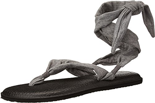 Sanuk Women's Yoga Slinged Up Gladiator Sandal, Heather Grey, 10 M US