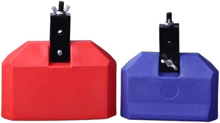 1Set Cowbell Clapper Drum Bell With Hammer Pitched Durable Treble Jazz Drum For A-BS Bell Percussion Instruments Drums Accessories(Red)