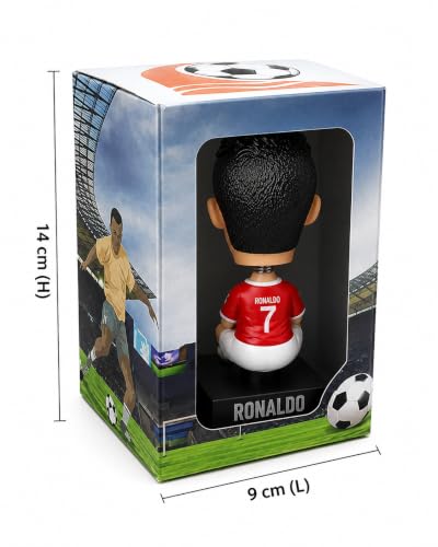 Image of Awestuffs Ronaldo Phone Holder Car Decoration Bobblehead Action Figure