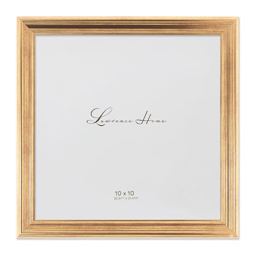 Image of Lawrence Frames 536210 10x10 Sutter Burnished Gold Picture Frame