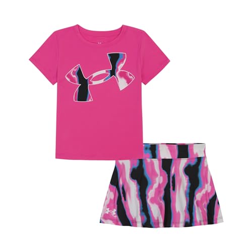Image of Under Armour Girl's 2-piece Short Sleeve Tee and Skort Set, Lightweight and Comfortable