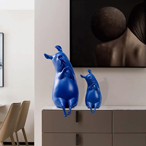 Escultura azul moderno para oficina de ventas y hoteles boutique 4