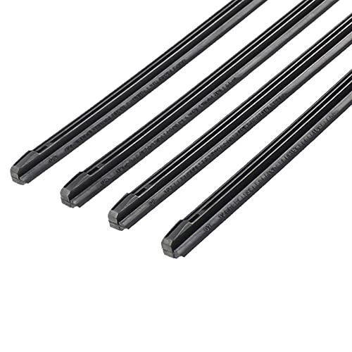 Limpiaparabrisas de tira de recambio de goma/silicio for coche, 4 Uds., 8mm, 14 , 16, 17 , 18, 19 , 20, 21 , 22, 24 , 26 y 28 (Color : Rubber Refill, Size : 14 inch 350mm)