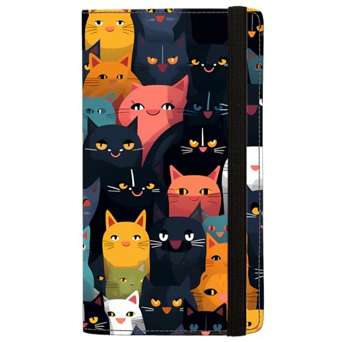 Image of checkbook cover,Checkbook Cover for Duplicate Checks,RFID Checkbook Register Cute Wallet women Men Credit Card Holder (Colorful Cat)