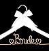 Ella Celebration Bride to Be Wedding Dress Hanger Wooden and Wire Hangers for Brides Gowns, Dresses (White with Rose Gold Wire)