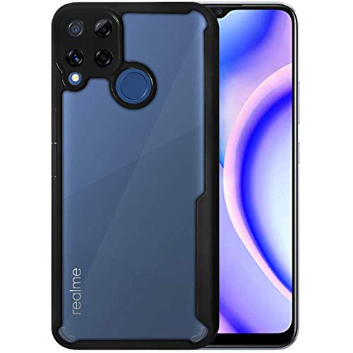 Image of Amazon Brand - Solimo Mobile Cover (Soft & Flexible Shockproof Back Case with Cushioned Edges) for Realme C12 / Narzo 20 / Narzo 30A / C15 / Narzo 20 (Black)