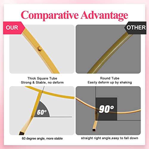 Wokceer Round Backdrop Stand 7.2Ft Circle Balloon Arch Frame Circle Backdrop Stand Gold Round Arch For Wedding Birthday Party Bridal Shower Anniversary Event Ceremony Decoration #TOP3