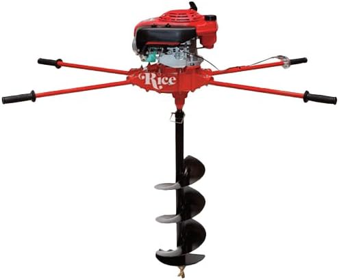 Rice Hydro DIRTDAWG-TM11 Two-Man Post Hole Digger Auger, 5.5 hp Honda Engine with Kill Switch Control at Both Operator Positions
