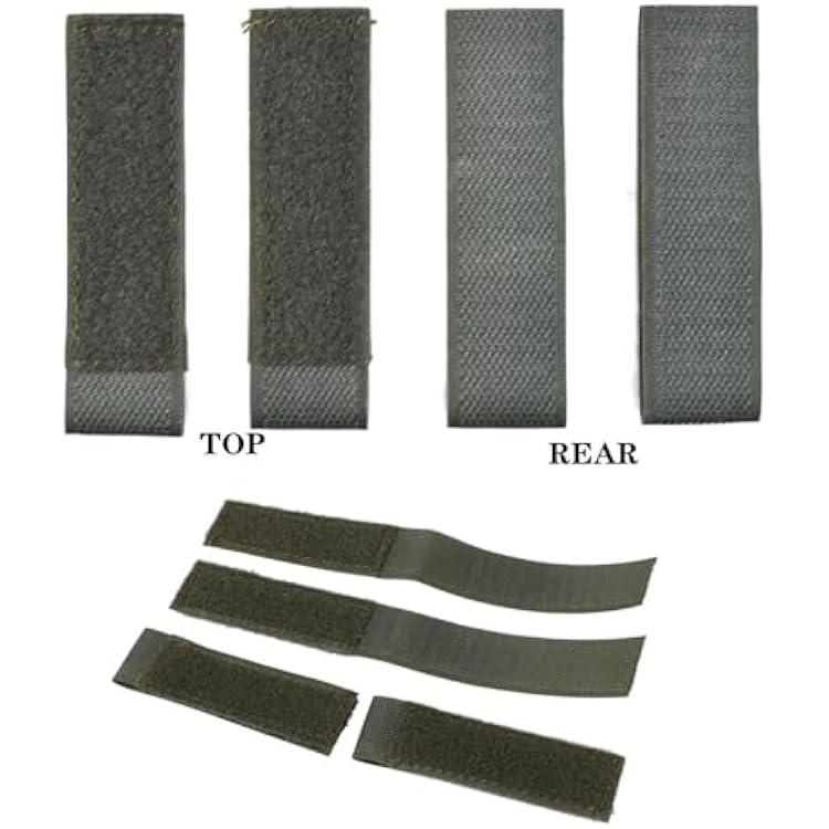 Hook&Loop Adapter Strips Tactical Morale Patches Panel Molle Strips Attachment for Tactical ID Patches Badges and Insignia Patches (Green)