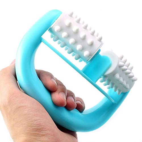 Handheld Massage Roller,Full Body Anti Cellulite 2 Wheels Manual Muscle Massager Fit For Foot Hand Body Neck Head Leg Pain Relief #TOP1