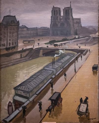 Art mural de Notre Dame de Paris pour sublimer l'ambiance vintage d'une chambre