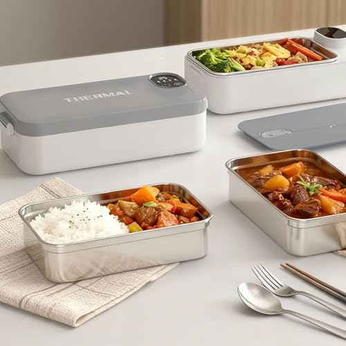 Lonchera calentada recargable TEEKU para comer sano sin microondas y con envase inoxidable 4