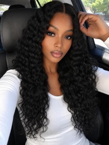 Image of KLAIYI Loose Wave Curly No Slip Precut 7x5 Lace Front Wigs Human Hair 20 inch