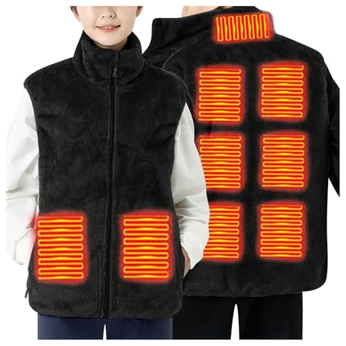 電熱ベスト メンズ レディース 大きいサイズ ヒーターベスト 9箇所発熱 速暖 USB給電 加熱服 フリース 立ち襟 防風 暖かい 電熱インナー 3段階温度調整 軽量 保温 加熱ウェア 丸洗い可能 無地 カジュアル 冬 防寒対策 バイク ゴルフ アウトドア