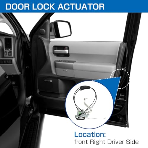 Image of Door Lock Latch Assembly Strong and Durable Front Right Lock Assembly Compatible with Toyota Sequoia 2001-2007 and Tundra Double CAB 2005-2006, Passenger Side Replacement for #69304-0C011