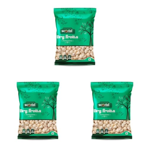 Image of Scorist Premium Foxnut (Makhana) 100g | Fox Nuts (Phool Makhana) 100g | Lotus Seeds | Healthy Snacks | Vegan, Superfood (Pack of 3)