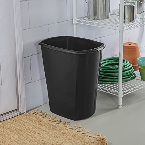 Sterilite 10 Gal. Rectangular Wastebaskets, 6 Pack, Black #TOP2
