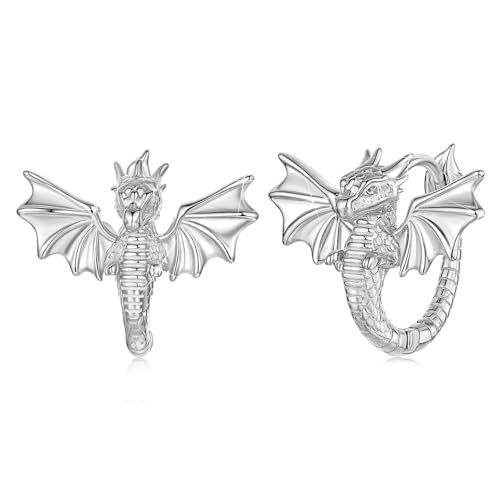 Cute Hoop Earrings for Women Dragon/Cat Earrings 14K Gold Plated Dainty Huggies Earring Animals Jewerly